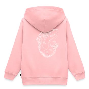Murmeltier - Kinder Premium Organic Hoodie - Rosa - Hinten - AI Model Kid Female (0cm)
