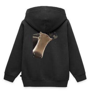 Fourmilier curieux - Sweat Premium à capuche enfant bio - noir - Dos - AI Model Kid Male (0cm)