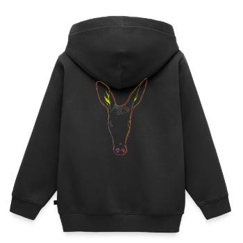 Colorful Aardvark - Kids Premium Organic Hoodie - black - Back - AI Model Kid Male (0cm)