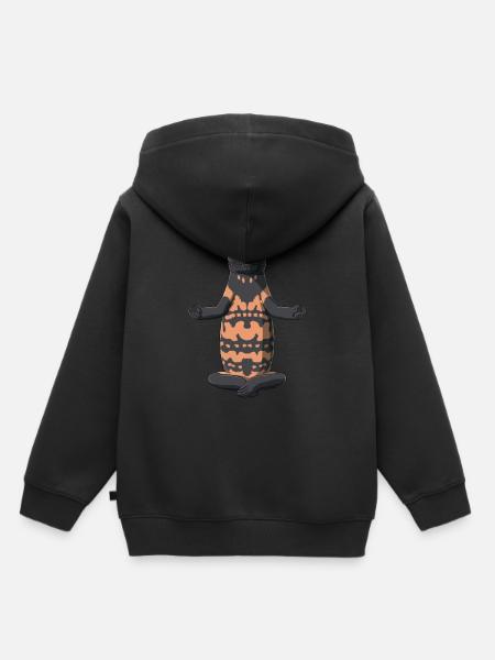 Meditierende GilaKrustenechse - Kinder Premium Organic Hoodie - Schwarz
