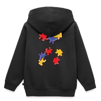 Puzzle - Kids Premium Organic Hoodie - black - Back - AI Model Kid Male (0cm)