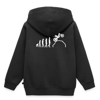 Trial Evolution Trials Motorrad - Kinder Premium Organic Hoodie - Schwarz - Hinten - AI Model Kid Male (0cm)