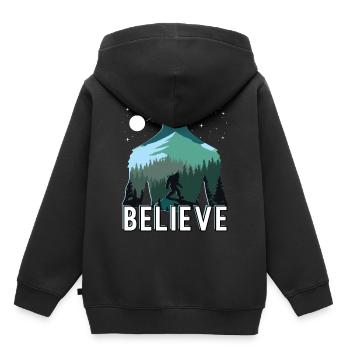 Believe in Bigfoot Silhouette Sasquatch - Kids Premium Organic Hoodie - black - Back - AI Model Kid Male (0cm)