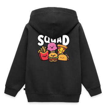 Junk Food Squad Nette lustige Fast-Food-Liebhaber Feinschmecker - Kinder Premium Organic Hoodie - Schwarz - Hinten - AI Model Kid Male (0cm)