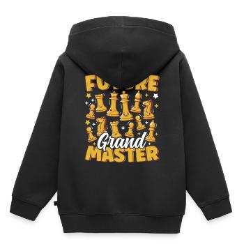 Future Grandmaster Chess Player Cute Chess Pieces - Kids Premium Organic Hoodie - black - Back - AI Model Kid Male (0cm)