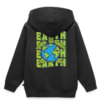 Groovy Planet Earth Day Meeresschildkrötenliebhaber Ozean - Kinder Premium Organic Hoodie - Schwarz - Hinten - AI Model Kid Male (0cm)