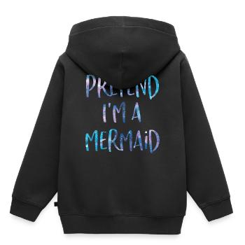 Tu so, als wäre ich eine Meerjungfrau Halloween Kostüm - Kinder Premium Organic Hoodie - Schwarz - Hinten - AI Model Kid Male (0cm)