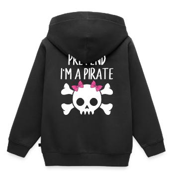 Tu so, als wäre ich ein Pirat Halloween Kostüm - Kinder Premium Organic Hoodie - Schwarz - Hinten - AI Model Kid Male (0cm)