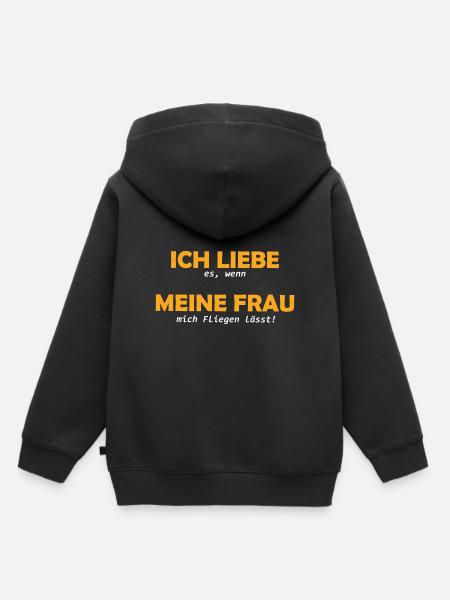 Fliegen Spruch Geschenk - Kinder Premium Organic Hoodie - Schwarz