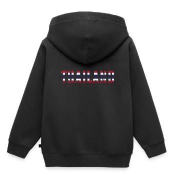 Thailand - Kinder Premium Organic Hoodie - Schwarz - Hinten - AI Model Kid Male (0cm)