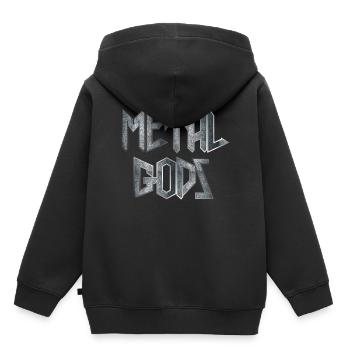 DIEUX MÉTALLIQUES - Sweat Premium à capuche enfant bio - noir - Dos - AI Model Kid Male (0cm)