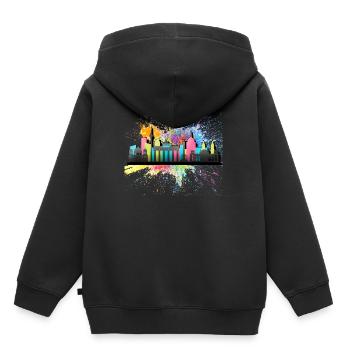 Berlin Deutschland Germany Skyline Stadt City - Kids Premium Organic Hoodie - black - Back - AI Model Kid Male (0cm)