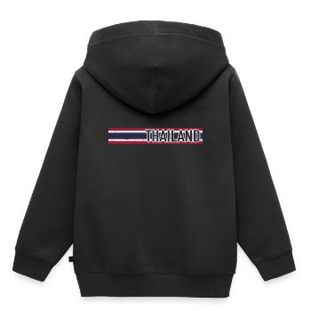 Thailand - Kinder Premium Organic Hoodie - Schwarz - Hinten - AI Model Kid Male (0cm)