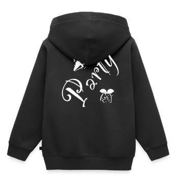 Fête - Sweat Premium à capuche enfant bio - noir - Dos - AI Model Kid Male (0cm)