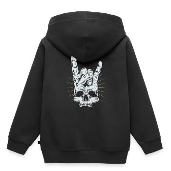 Rocking Hand - Kinder Premium Organic Hoodie - Schwarz - Hinten - AI Model Kid Male (0cm)