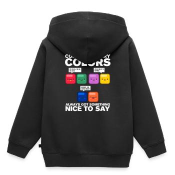 Artiste artiste artiste artiste cadeau - Sweat Premium à capuche enfant bio - noir - Dos - AI Model Kid Male (0cm)