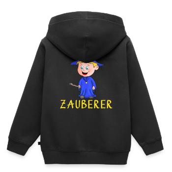 Magiciens - Magiciens - Sweat Premium à capuche enfant bio - noir - Dos - AI Model Kid Male (0cm)