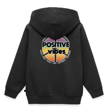 Frieden Motiv für jeden der Frieden unterstützt - Kinder Premium Organic Hoodie - Schwarz - Hinten - AI Model Kid Male (0cm)