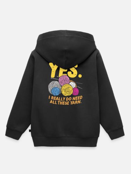 Stricken - Kinder Premium Organic Hoodie - Schwarz
