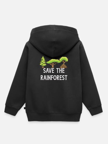Save The Rainforest - Kinder Premium Organic Hoodie - Schwarz
