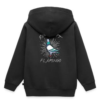 Ruhrpott Flamingo - Kinder Premium Organic Hoodie - Schwarz - Hinten - AI Model Kid Male (0cm)