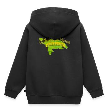 o Thurgau du Heimat | Ostschweiz - Kinder Premium Organic Hoodie - Schwarz - Hinten - AI Model Kid Male (0cm)