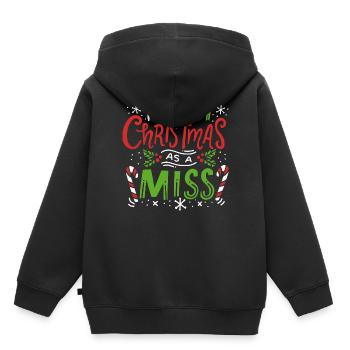 Mon dernier Noël en mariage de fiancé fiancé - Sweat Premium à capuche enfant bio - noir - Dos - AI Model Kid Male (0cm)