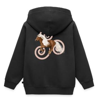 Haflinger Artos - Sweat Premium à capuche enfant bio - noir - Dos - AI Model Kid Male (0cm)