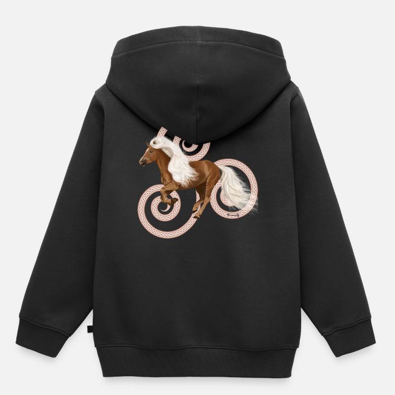 Haflinger Artos - Sweat Premium à capuche enfant bio - noir
