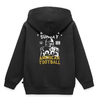 N’importe quel dimanche - Football américain - Sweat Premium à capuche enfant bio - noir - Dos - AI Model Kid Male (0cm)