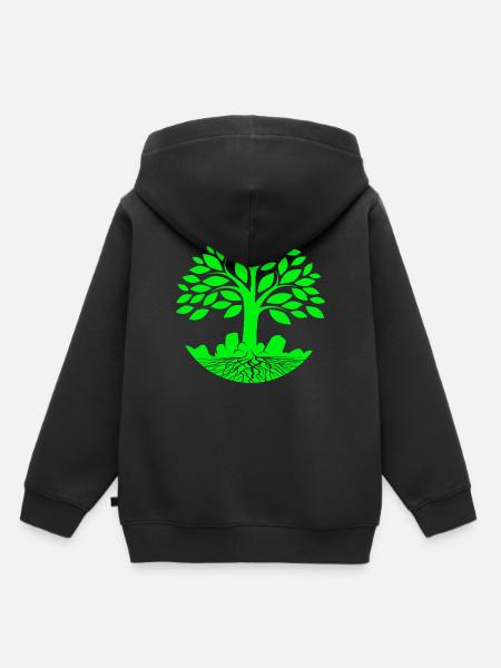 Baum des Lebens, Zen, Ökologie - Kinder Premium Organic Hoodie - Schwarz