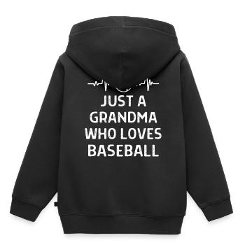 Baseball Spieler Baseball Sprüche Geschenk - Kinder Premium Organic Hoodie - Schwarz - Hinten - AI Model Kid Male (0cm)
