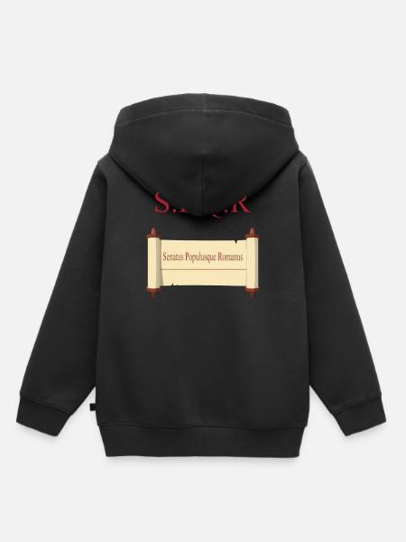 SPQR Historsisches Shirt - Kinder Premium Organic Hoodie - Schwarz