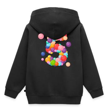 Ich bin 5 Jahre alt, Geburtstag 5 Jahre, 5 Jahre alt - Kinder Premium Organic Hoodie - Schwarz - Hinten - AI Model Kid Male (0cm)