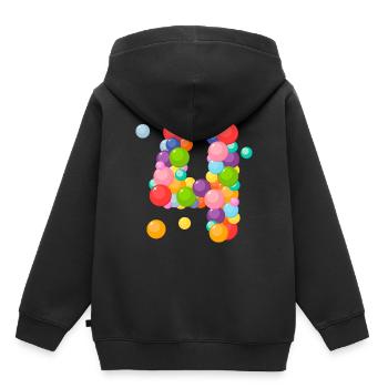 4 Jahre, 4 Jahre, Ich bin 4 Jahre alt, Geburtstag 4 Jahre - Kinder Premium Organic Hoodie - Schwarz - Hinten - AI Model Kid Male (0cm)