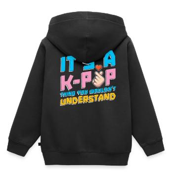 Koreanischer Pop Musiker Geschenk Lustiges K Pop - Kinder Premium Organic Hoodie - Schwarz - Hinten - AI Model Kid Male (0cm)