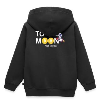 Bitcoin Chart To The Moon - Kids Premium Organic Hoodie - black - Back - AI Model Kid Male (0cm)
