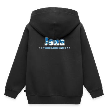 Fans de football d’Iéna toute ma vie - Sweat Premium à capuche enfant bio - noir - Dos - AI Model Kid Male (0cm)