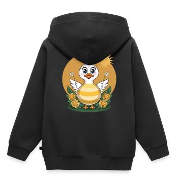 Süße Ente - Kinder Premium Organic Hoodie - Schwarz - Hinten - AI Model Kid Male (0cm)