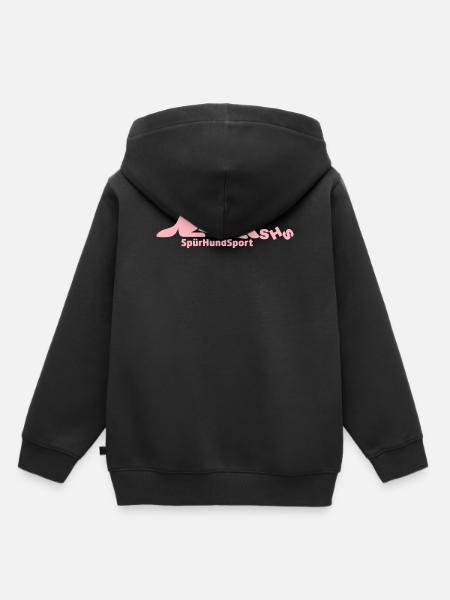 SHS Logo rosa - Kinder Premium Organic Hoodie - Schwarz