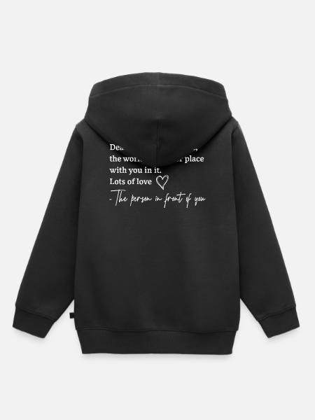Welt besser mit dir - Kinder Premium Organic Hoodie - Schwarz