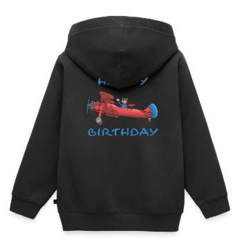Joyeux anniversaire - Sweat Premium à capuche enfant bio - noir - Dos - AI Model Kid Male (0cm)