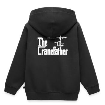 The Cranefather crane operator crane - Kids Premium Organic Hoodie - black - Back - AI Model Kid Male (0cm)