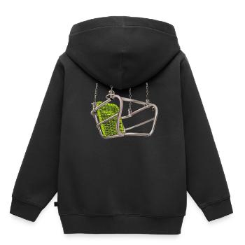 Foire foraine Manège à chaînes - Sweat Premium à capuche enfant bio - noir - Dos - AI Model Kid Male (0cm)