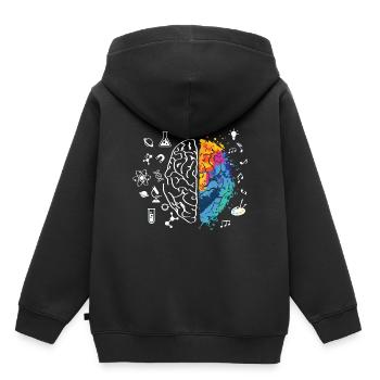 Half and half helped - Kids Premium Organic Hoodie - black - Back - AI Model Kid Male (0cm)