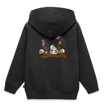 Totenkopf Raubvögel Greifvogel Geschenk Geier - Kinder Premium Organic Hoodie - Schwarz - Hinten - AI Model Kid Male (0cm)