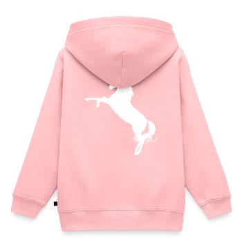 Schlichtes Einhorn Geschenkidee - Kinder Premium Organic Hoodie - Rosa - Hinten - AI Model Kid Female (0cm)