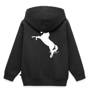 Schlichtes Einhorn Geschenkidee - Kinder Premium Organic Hoodie - Schwarz - Hinten - AI Model Kid Male (0cm)