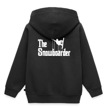 Snowboarder snowboard snowboard - Sweat Premium à capuche enfant bio - noir - Dos - AI Model Kid Male (0cm)