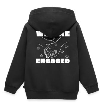 Wedding Proposal Couple Gift Engagement - Kids Premium Organic Hoodie - black - Back - AI Model Kid Male (0cm)